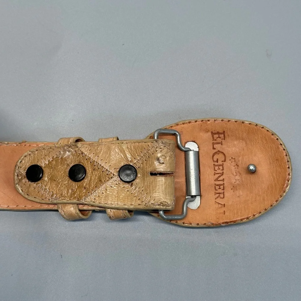 Genuine Full-quill Ostrich leather Wester-style Belt Women's  US 10 NWOT Rodeo